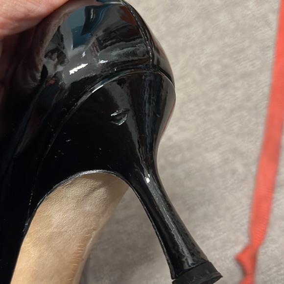 Jimmy Choo Patent Peep Toe Shoes - Picture 7 of 9